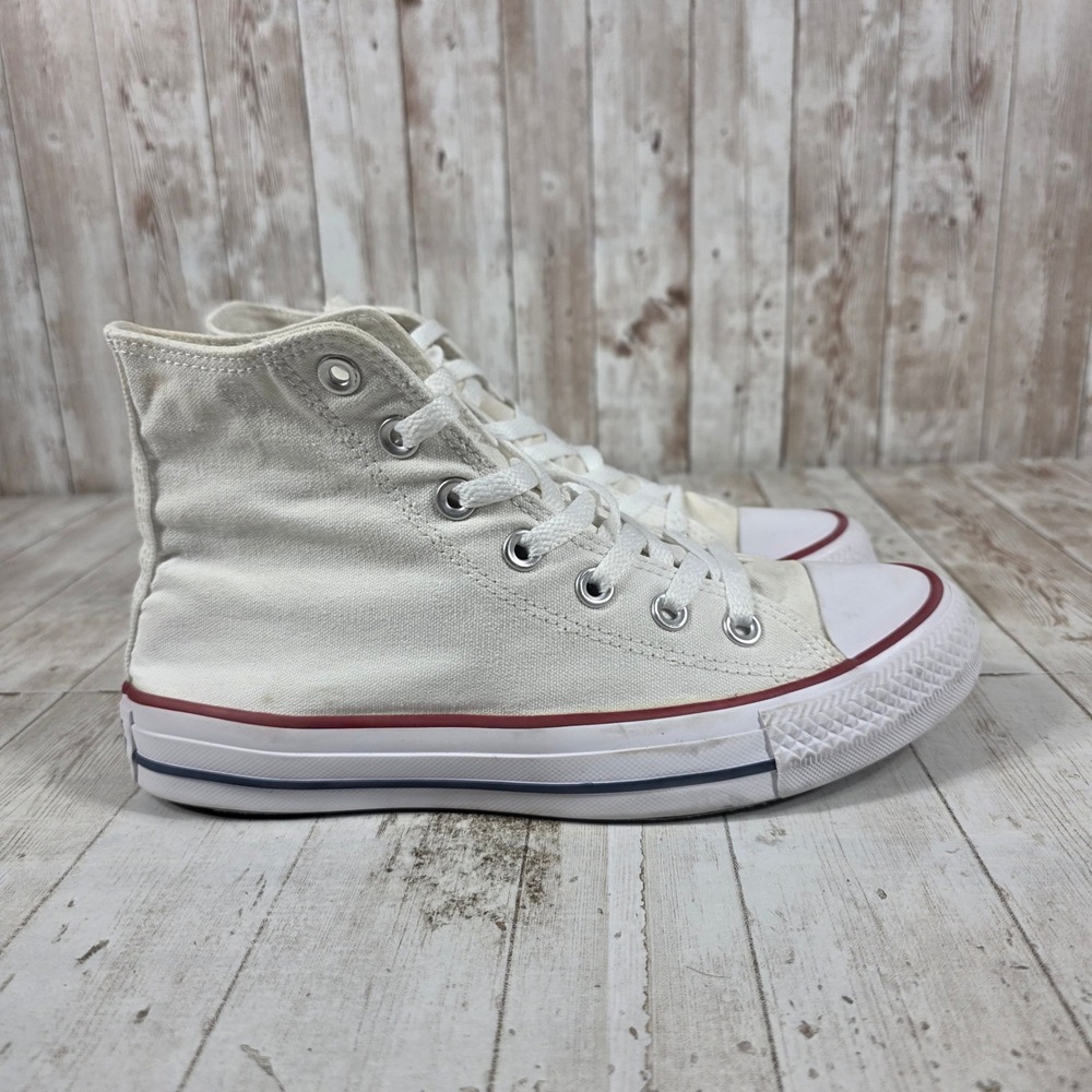 Converse Chuck Taylor All Star High Top White Canvas‎ Sneakers W7650 Womens 7